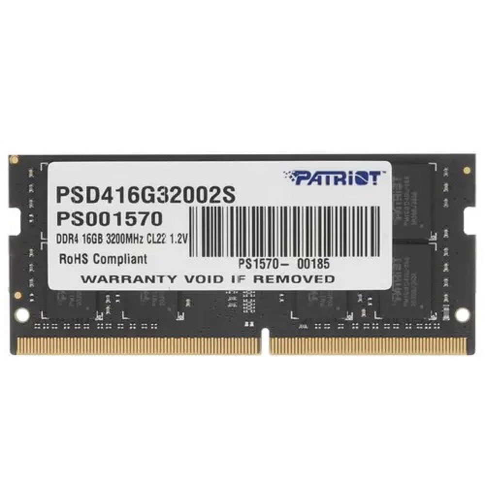 Patriot DDR4 SODIMM 16GB  PC25600 PSD416G32002S 