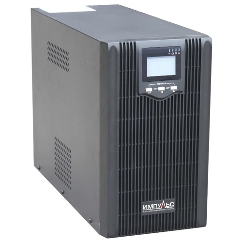 Импульс ИБП Юниор ПРО 3000 {3000 ВА/2400 Вт, LCD, USB, RJ-45/RJ-11, слот для SNMP, АКБ 4х9Ач, IEC-C13x3 +  SCHUKOx3},черный