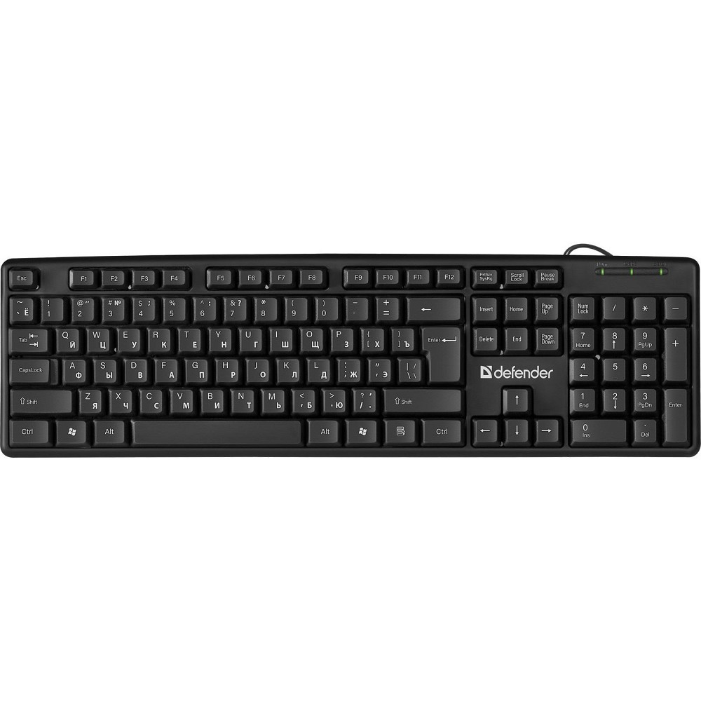Повреждение упаковки Defender Клавиатура  Element HB-520 Black USB [45522] {Проводная, 108кн.+ 3доп.}