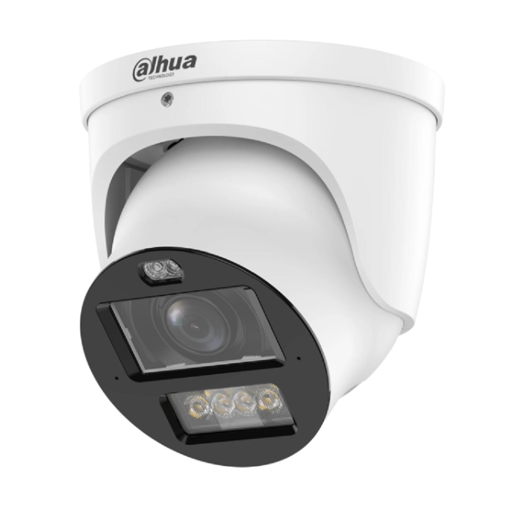 DAHUA DH-IPC-HDW3449HP-ZAS-PV-PRO Уличная купольная IP-видеокамера WizColor 4Мп; 1/1.8” CMOS; мотор. объектив 2.7~12мм (4x); LED 50м, ИК 50м; сигнал. красно-синей подсветкой, микрофон; IP67;  метал
