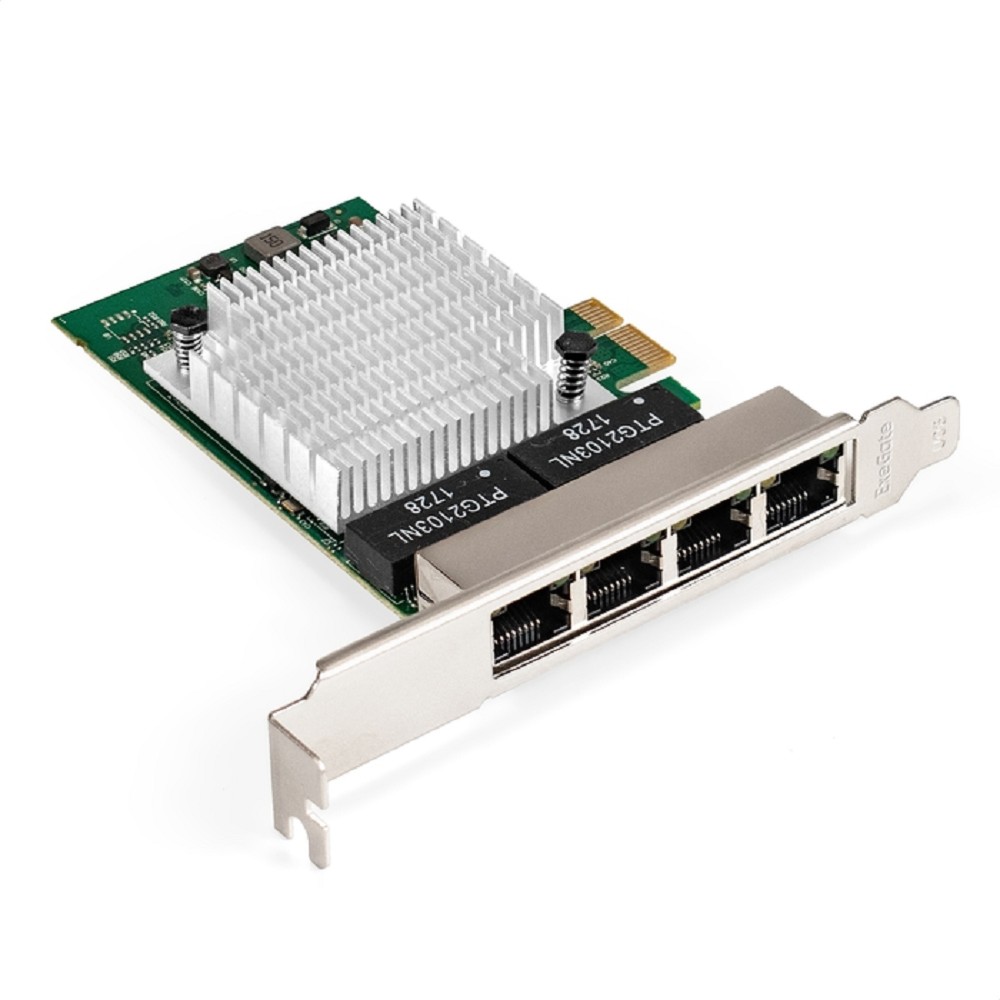 Повреждение упаковки Exegate EX296211RUS Сетевой адаптер ExeGate EXE-564 (PCI-E x1 v2.0, 4xRJ45, UTP 10/100/1000Mbps, Realtek Chipset RTL8111H+ASM1184e)