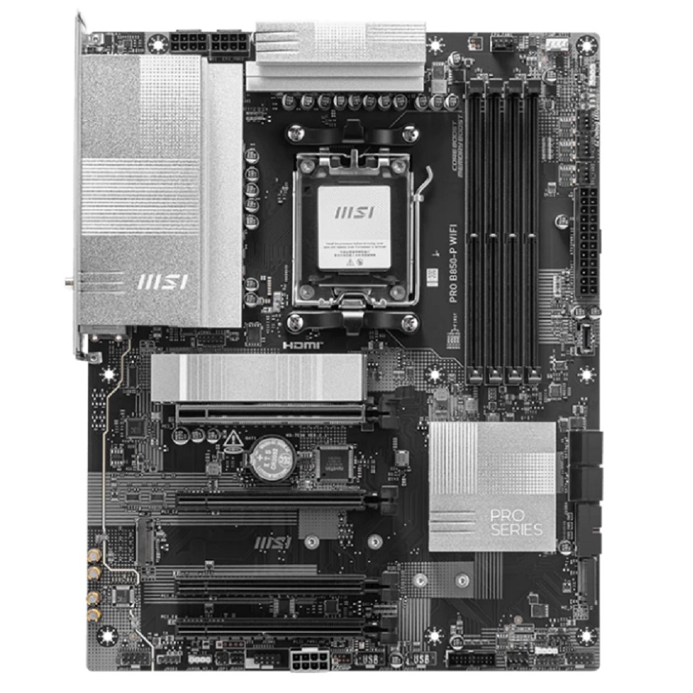 MSI PRO B850-P WIFI {B850, AM5, 4*DDR5, 4*PCIEx16, 3*M.2, 3*TypeC, 1*USB3.2Gen2, 5*USB3.2Gen1, 8*USB2.0, 4*SATA3.0, 5G, HDMI, ATX} RTL