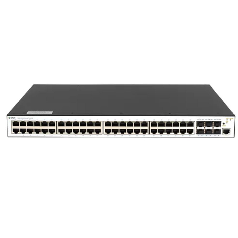 SNR SNR-S5311G-48TX-POE-R Ethernet коммутатор, 48 портов 10/100/1000Base-T, 6 портов 1/10GBase-X SFP+, L2+  220V AC, 1 Hot Swap БП в комплекте 220V AC (бюджет 380Вт) (Российское ПО (ЕРРП))