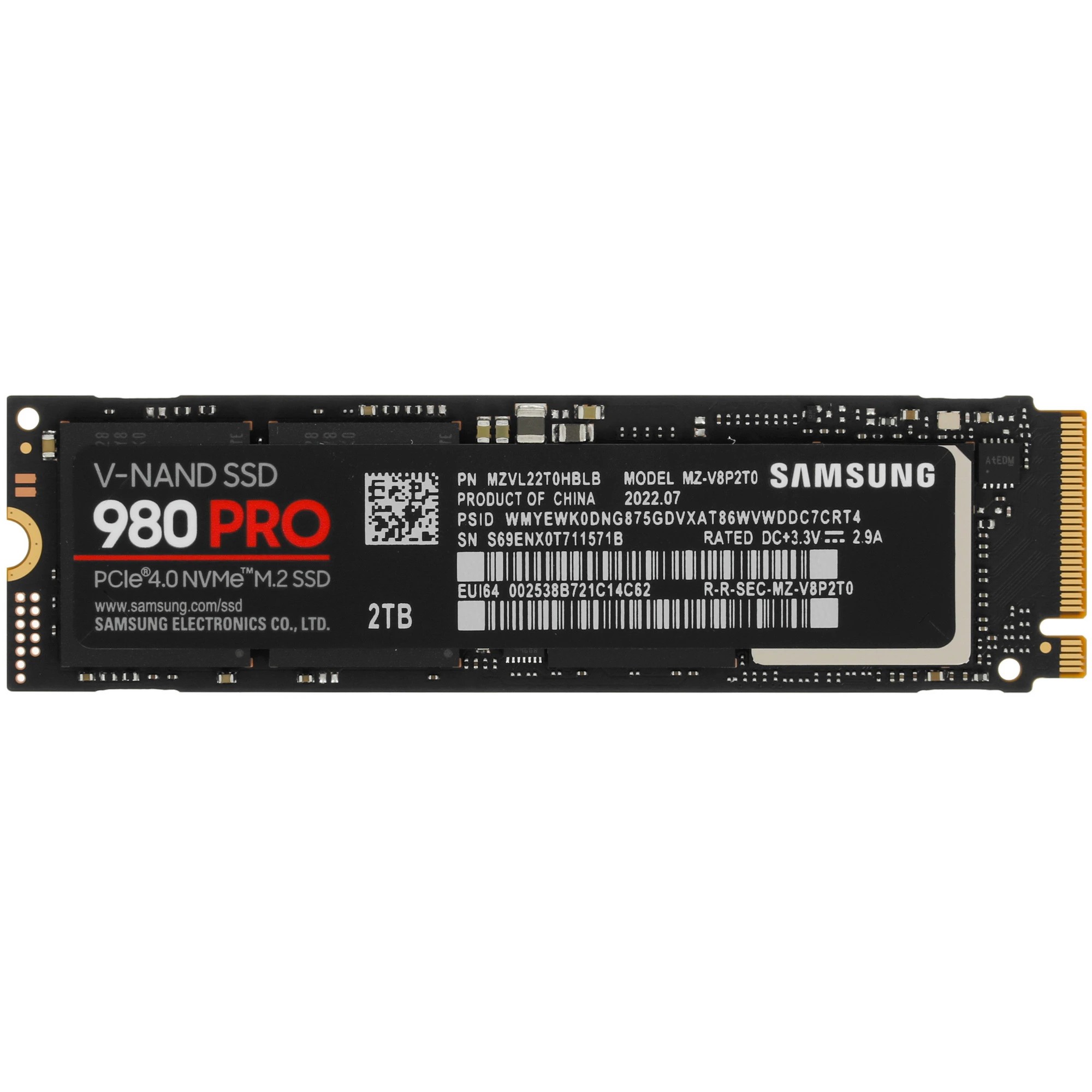 Samsung SSD 2Tb 980 PRO M.2 MZ-V8P2T0BW