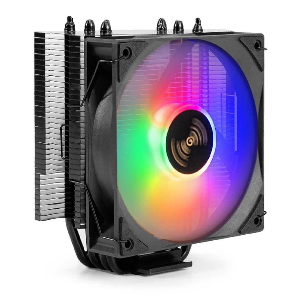 Exegate EX301155RUS Кулер ExeGate Dark Magic EXX400V3-PWM.RGB (Al+Cu, черное покрытие, 4 тепл.трубки, LGA1150/1151/1155/1156/1200/1700/1851/AM2/AM2+/AM3/AM3+/AM4/AM5/FM1/FM2/754/939/940, TDP 140W, Fan