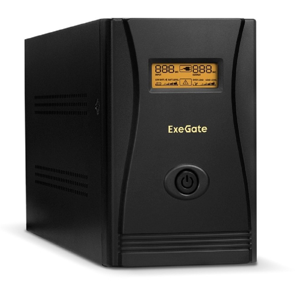 Exegate EP285532RUS ИБП ExeGate SpecialPro Smart LLB-2200.LCD.AVR.EURO.RJ <2200VA/1300W, LCD, AVR, 4 евророзетки, RJ45/11, Black>