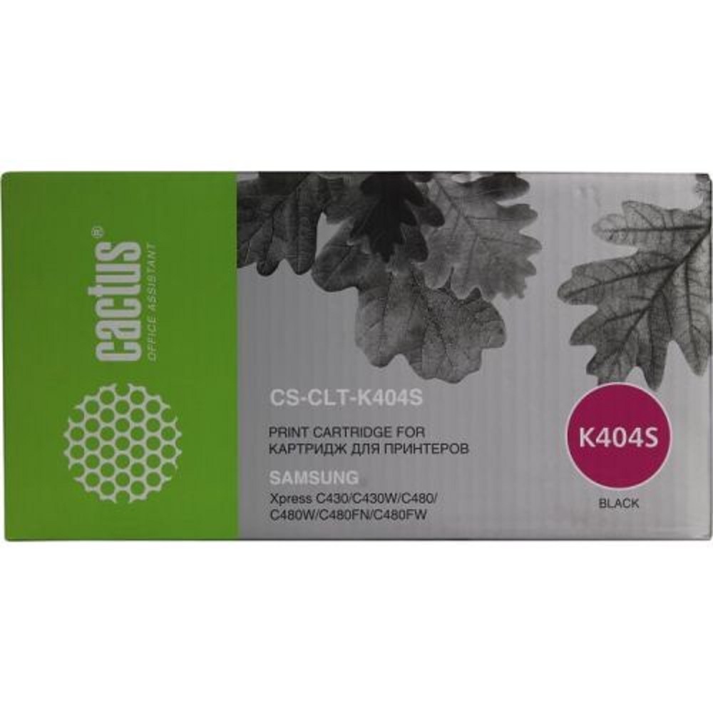 Повреждение упаковки Cactus CLT-K404S Картридж (CS-CLT-K404S) для Samsung Xpress SL-C430/C430W/C480/C480W/C480FW (1500стр.) чёрный, с чипом