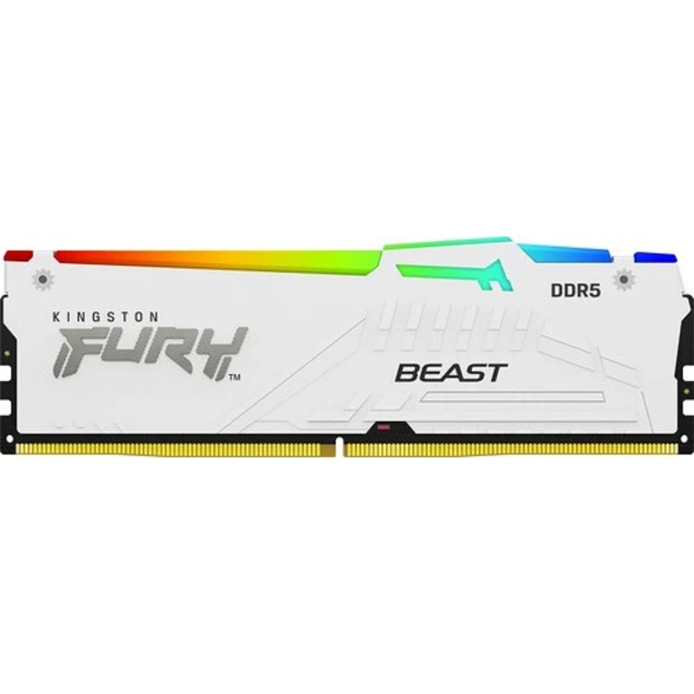 Память оперативная/ Kingston 16GB 5600MT/s DDR5 CL40 DIMM FURY Beast White RGB XMP