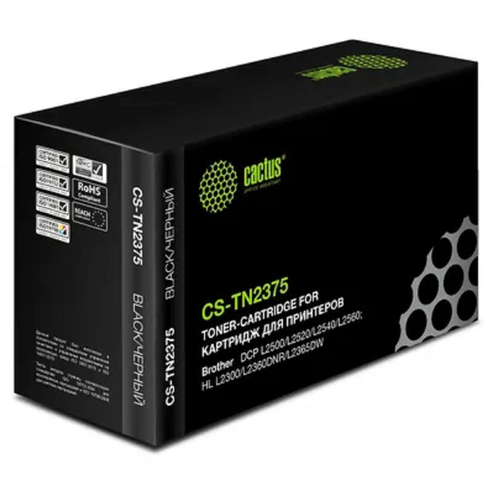 Повреждение упаковки CACTUS  TN-2375 Тонер-картридж [CS-TN2375] черный для Brother DCP L2500/L2520/L2540/L2560 (2600стр.)