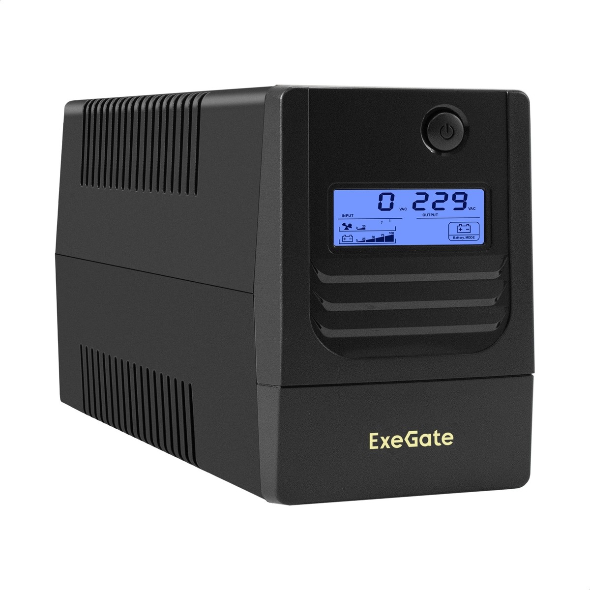 Exegate EX299630RUS ИБП ExeGate Smart LB-450.LCD.AVR.4C13 (450VA/270W, LCD, AVR, 4*C13, батарея 12V 4.5Ah, Black)
