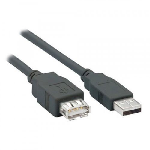 Filum Кабель удлинитель USB 2.0, 1 м., серый, разъемы: USB A male-USB A female, пакет. [FL-C-U2-AM-AF-1M] (894168)