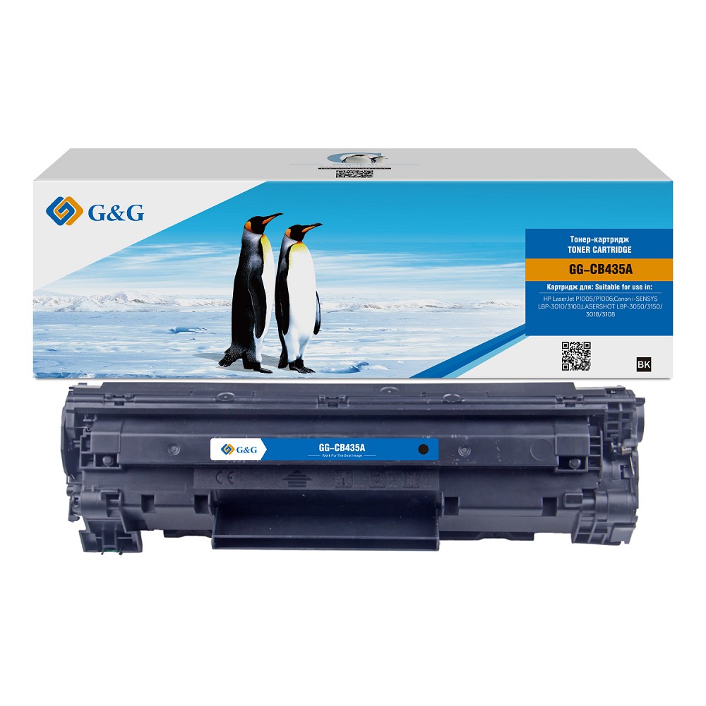 Картридж лазерный G&amp;G GG-CB435A черный (1500стр.) для HP LJ P1005/P1006