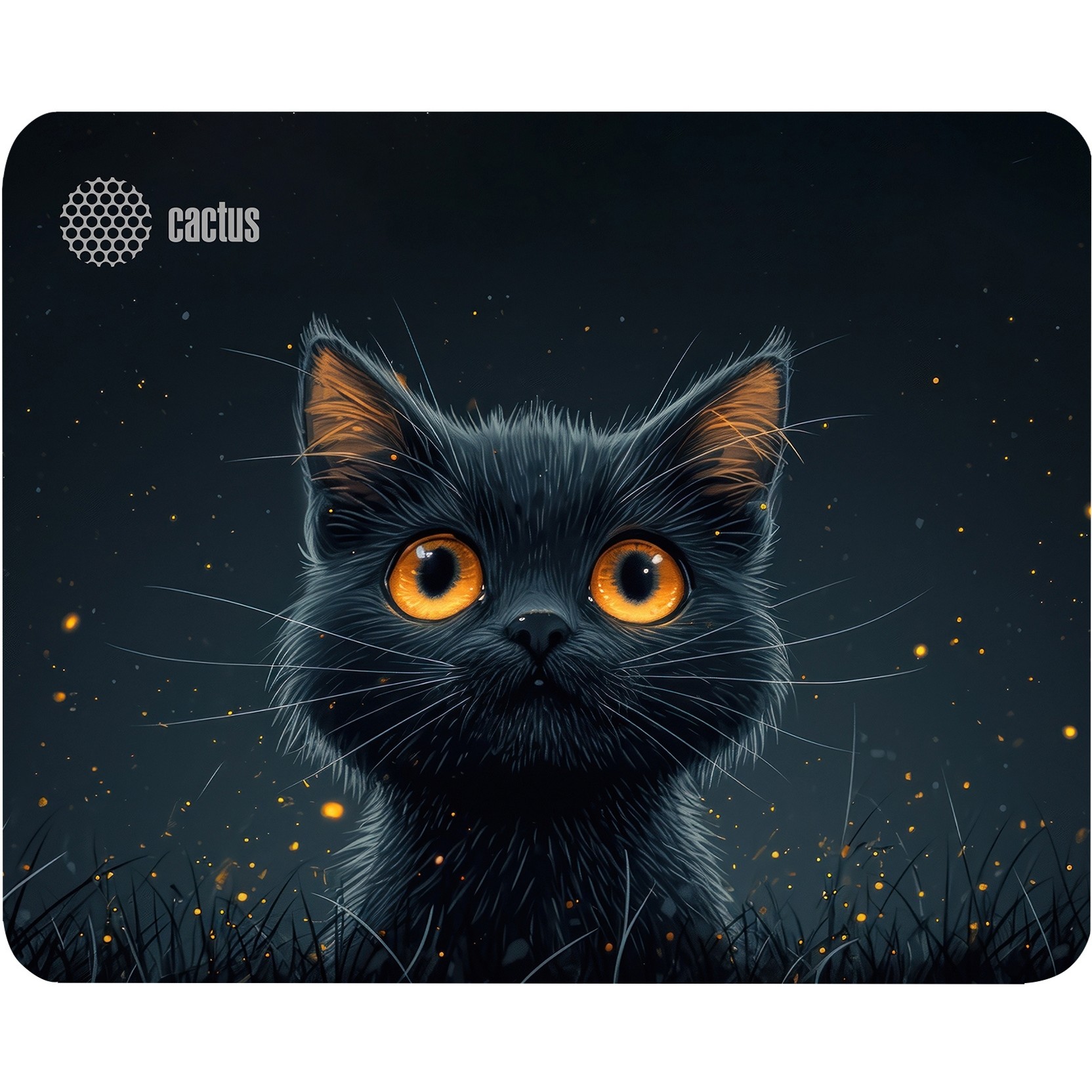 Повреждение упаковки Коврик для мыши Cactus Black Cat 250x200x3mm  (CS-MPC-D09S)