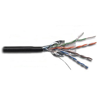 Кабель информационный Lanmaster LAN-5EFTP-WP-OUT кат.5е F/UTP общий экран 4X2X24AWG PE внешний 305м