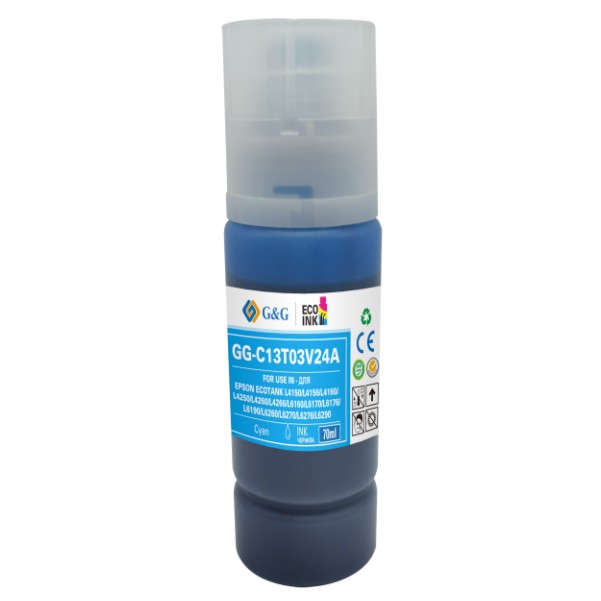 Чернила G&amp;G GG-C13T03V24A 101C голубой70мл для Epson L4150/L4160/L6160/L6170