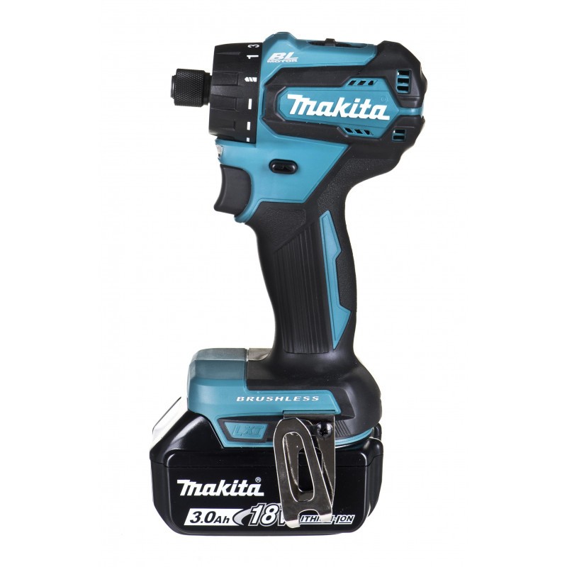 Makita DDF083RFE Дрель ак { б\щет,18В,2х3Ач Li-ion,0-500\1700об\м,6-ти гр 1\4",23\40Нм,1.1кг,чем,XPT,Compact }