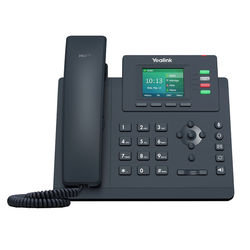 Yealink SIP-T33G  4 линии, цветной экран, PoE, GigE, БП в комплекте