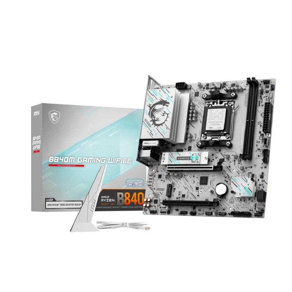 MSI B840M GAMING WIFI6E {SocketAM5 AMD B840 2xDDR5 mATX AC`97 8ch(7.1) 2.5Gg RAID+HDMI+DP}
