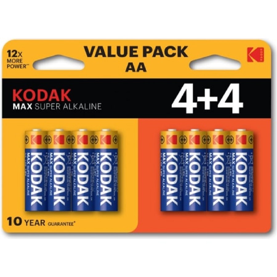 Kodak LR6 4+4Bl Max Super Alkaline (8 шт. в уп-ке)