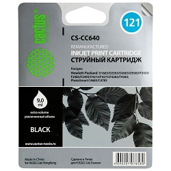 CACTUS CC640A Картридж №121 (черный) для  HP DeskJet D1663/D2563/D2663/D5563/F2423/F2483/F2493/F4213/F4275/F4283/F4583; PhotoSmart C4683/C4783