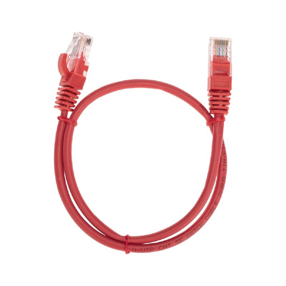 Rexant (02-0103-05) Патч-корд U/UTP, CAT 5e, RJ45-RJ45, 26AWG, LSZH, красный, 0,5м