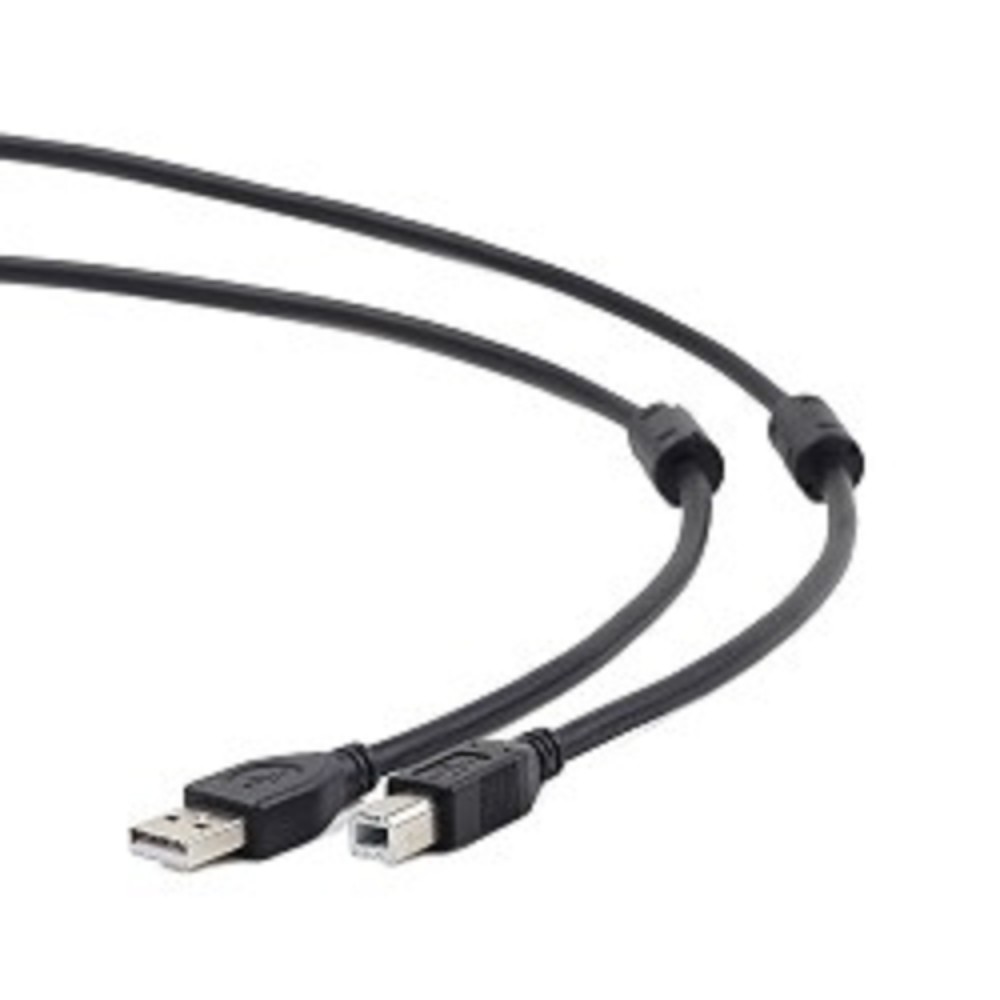 Cablexpert CCF2-USB2-AMBM-10 USB 2.0 Pro Кабель  , AM/BM, 3м, экран, 2феррит.кольца, черный, пакет