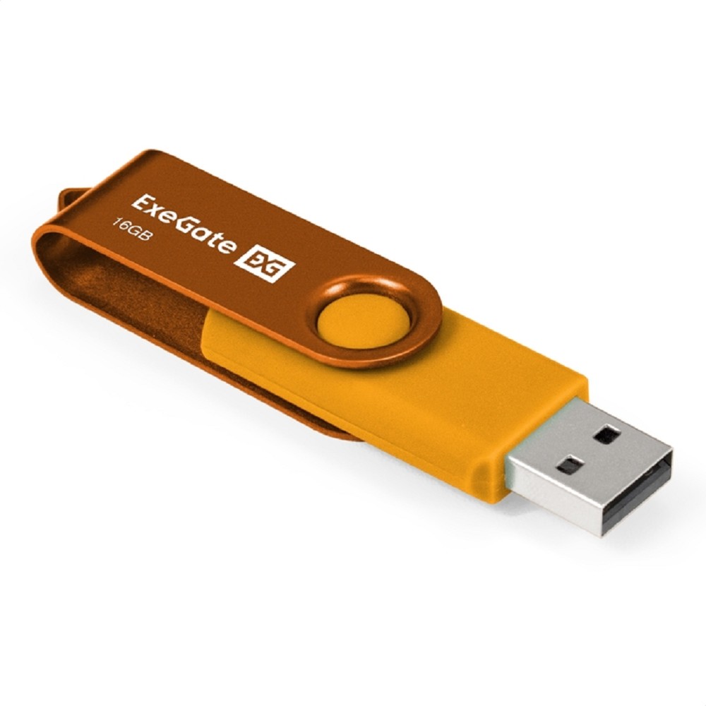 Exegate EX302042RUS USB-флеш накопитель ExeGate Jet 16GB жёлтый (USB2.0, 480Mbps, пластик/металл)
