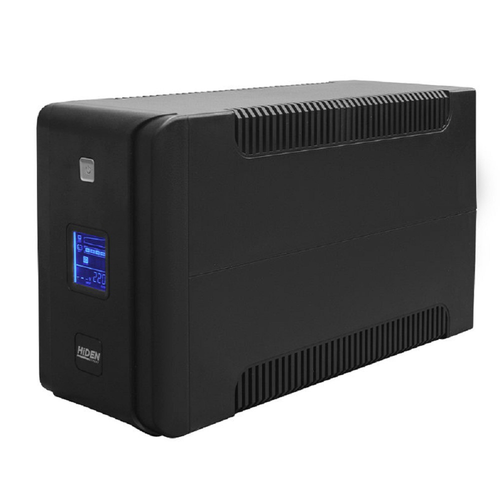 ИБП HIDEN EXPERT ULS1000C 1000ВА/600Вт {Линейно-интерактивный,4xSchuko+2xIEC C13 LCD, USB, встроенные АКБ 2x12B/7Ач}