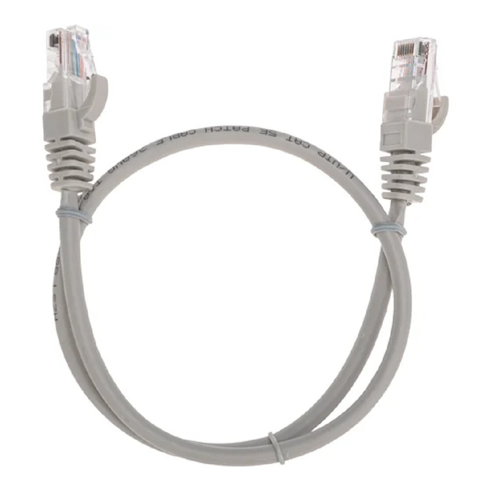 Rexant (02-0100-05) Патч-корд U/UTP, CAT 5e, RJ45-RJ45, 26AWG, LSZH, серый, 0,5м