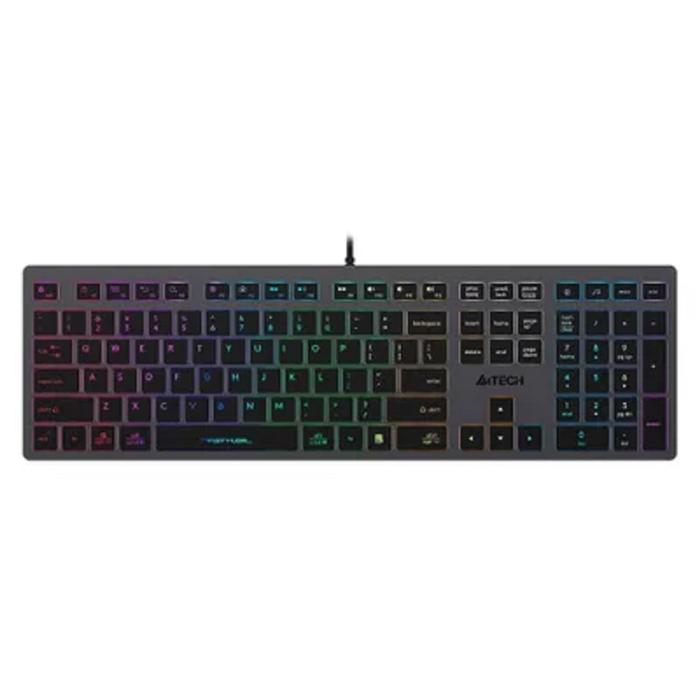 Клавиатура A4Tech Fstyler FX60 серый USB slim LED (FX60 GREY / NEON)