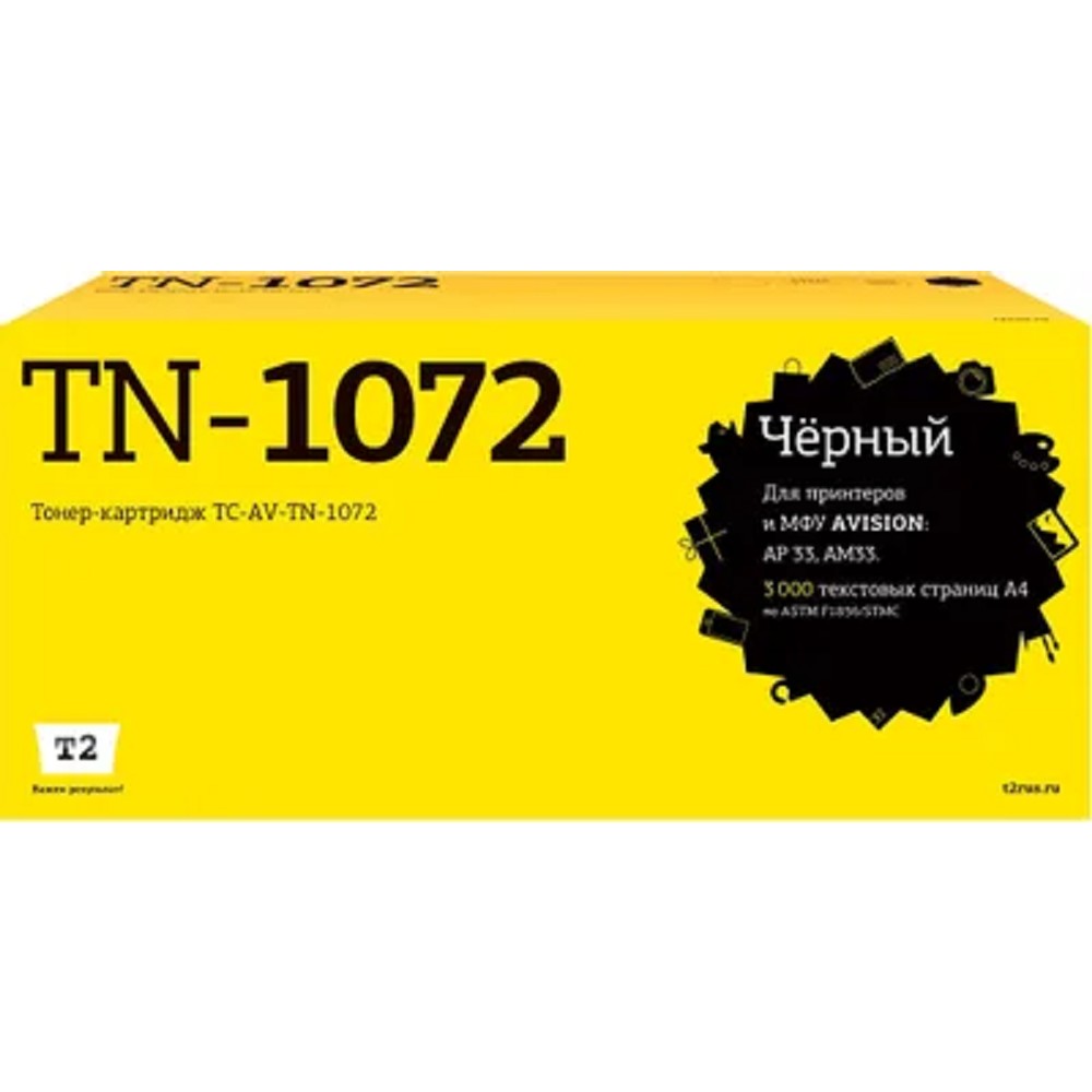 T2  TC-AV-TN-1072 Картридж для Avision AP33/AM33 (3000стр.) с чипом