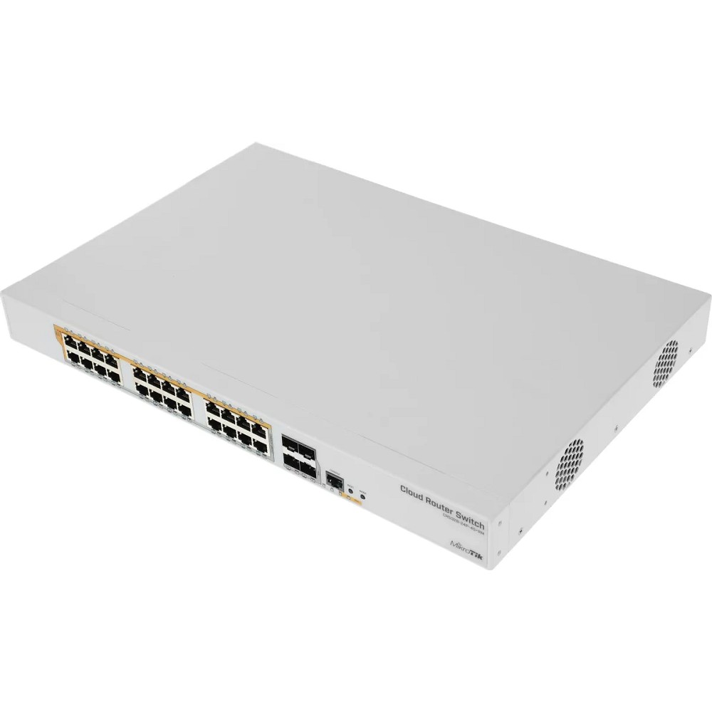 MikroTik CRS328-24P-4S+RM Коммутатор управляемый, с поддержкой PoE, 802.3af/at, 4 SFP+, 24 x 1000Mbit