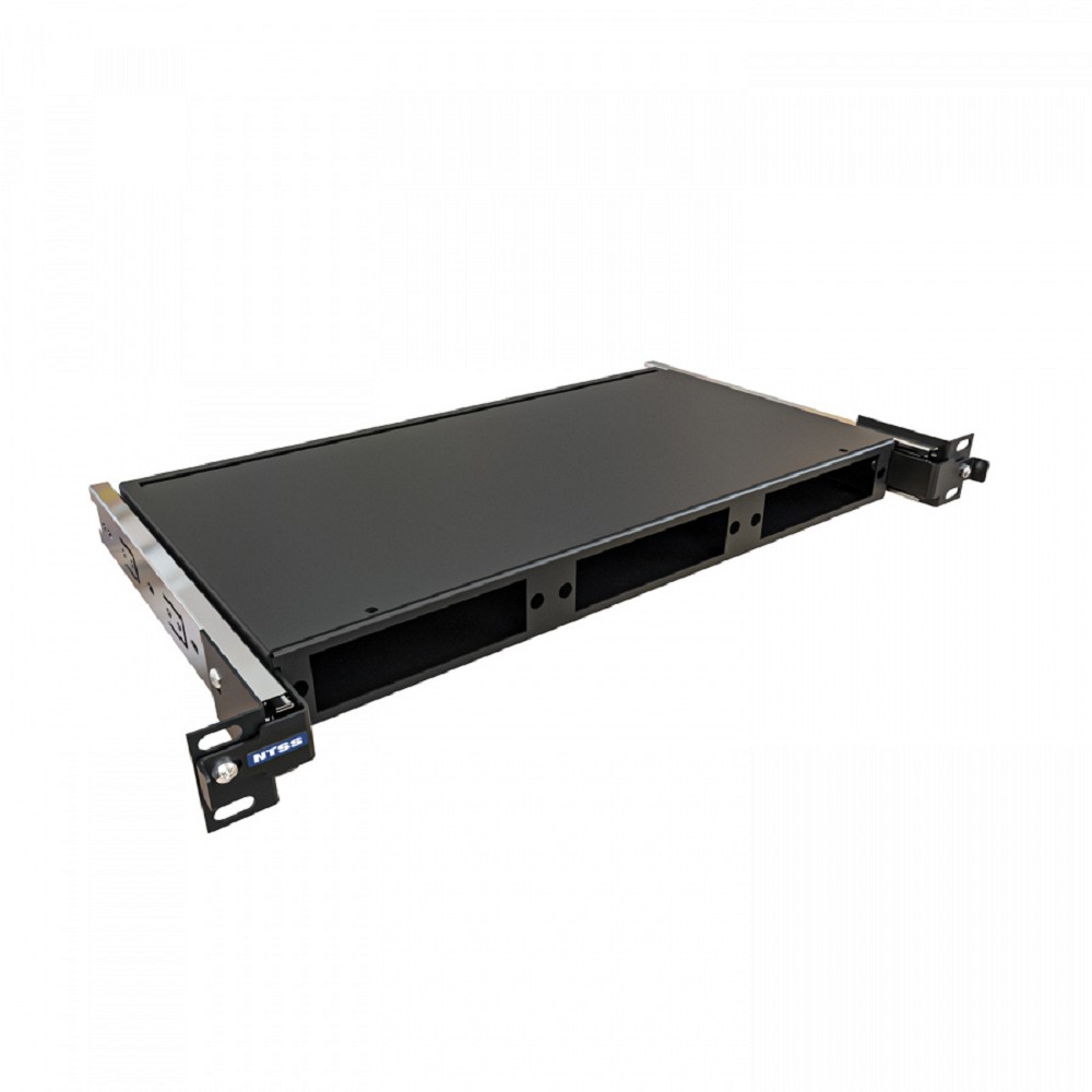 NTSS Кросс NTSS оптический выдвижной 19'' укомплектованный 1U, 16 портов FC/UPC, 50/125 мкм ОМ3 (планки, сплайс-кассета, пигтейлы, КДЗС, адаптеры) черный RAL 9005 NTSS-RsFOB-1U-16-FC/U-503-SP1.5G2AY-B