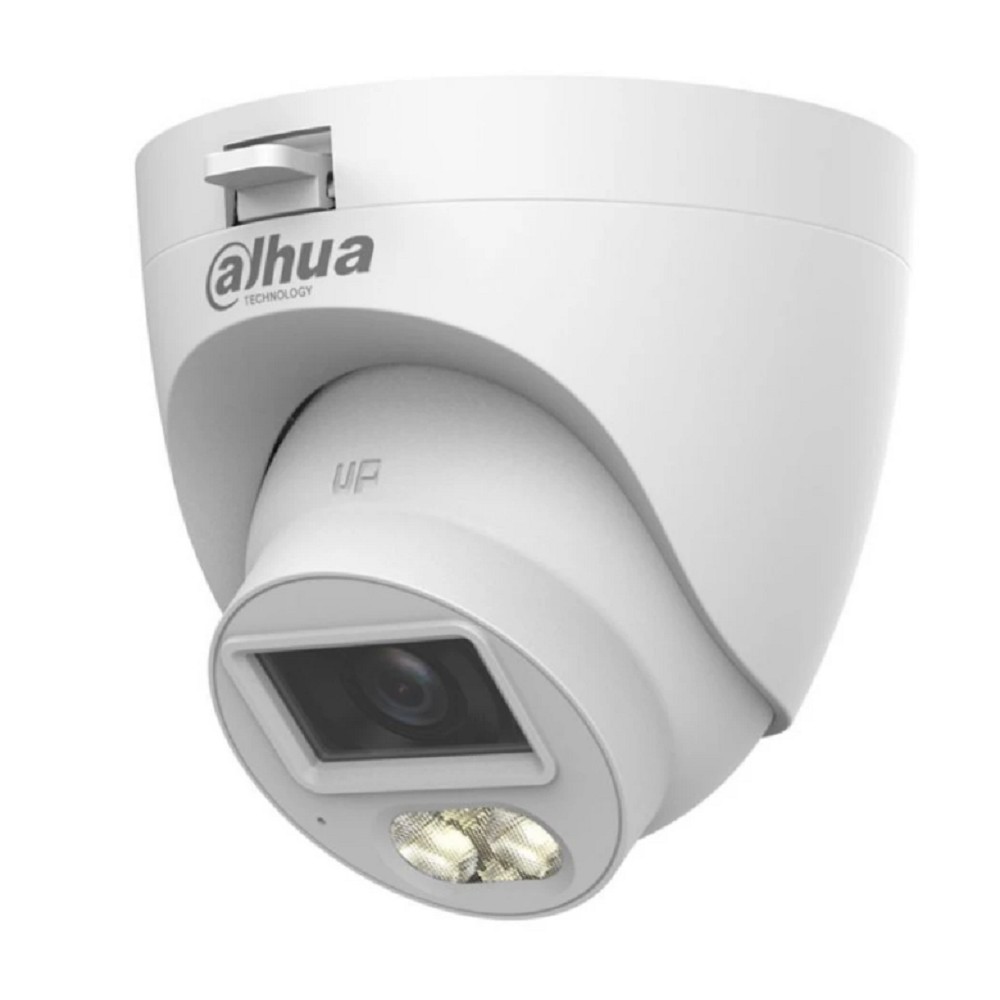 DAHUA DH-HAC-HDW1500CLQP-IL-A-0280B-S3 Уличная турельная HDCVI-видеокамера с интеллектуальной двойной подсветкой 5Мп, объектив 2.8мм, ИК 20м, LED 20м, IP67, корпус: пластик, быстрый монтаж