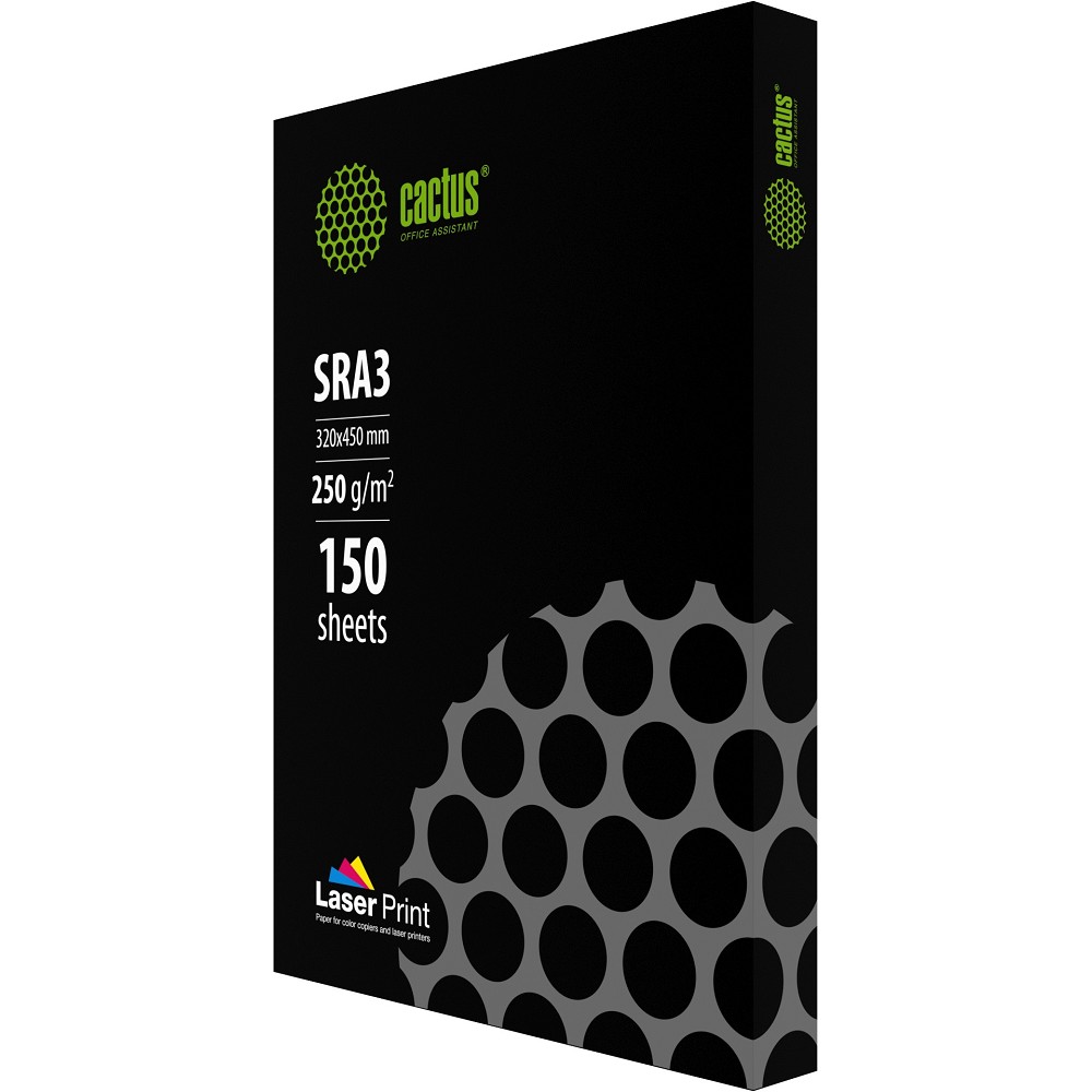 Бумага Cactus CS-LPSRA3250150 SRA3/250г/м2/белый/150л. CIE170% для лазерной печати