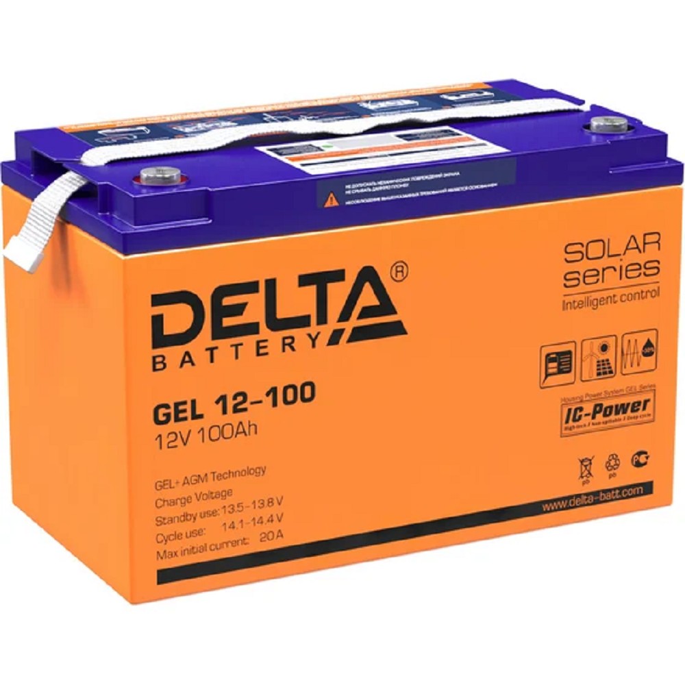Delta GEL 12-100 (12V/100Ач) свинцово- кислотный аккумулятор  