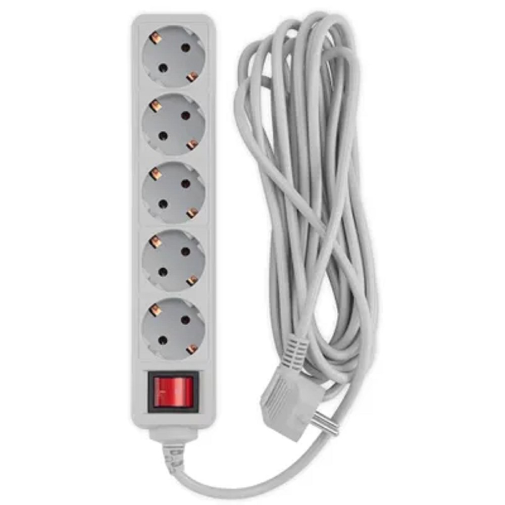 PC PET Сетевой фильтр AP01006-5-GR 5м (5 розеток, EURO, EURO/RUS), серый {619891}