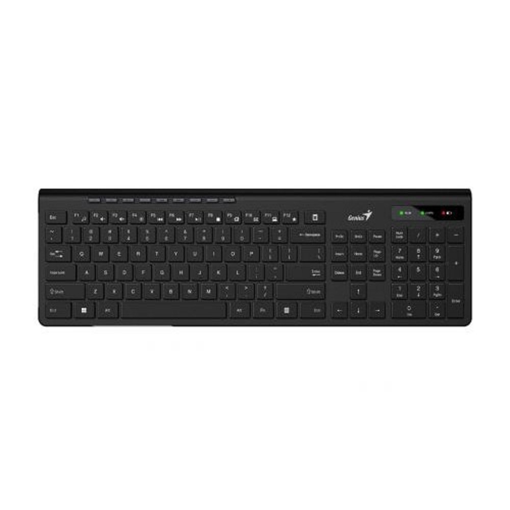 Клавиатура беспроводная мультимедийная Genius SlimStar 7230. 12 мультимедийных клавиш, тонкие клавиши, 2.4ГГц, поддержка приложения Genius Key support. 