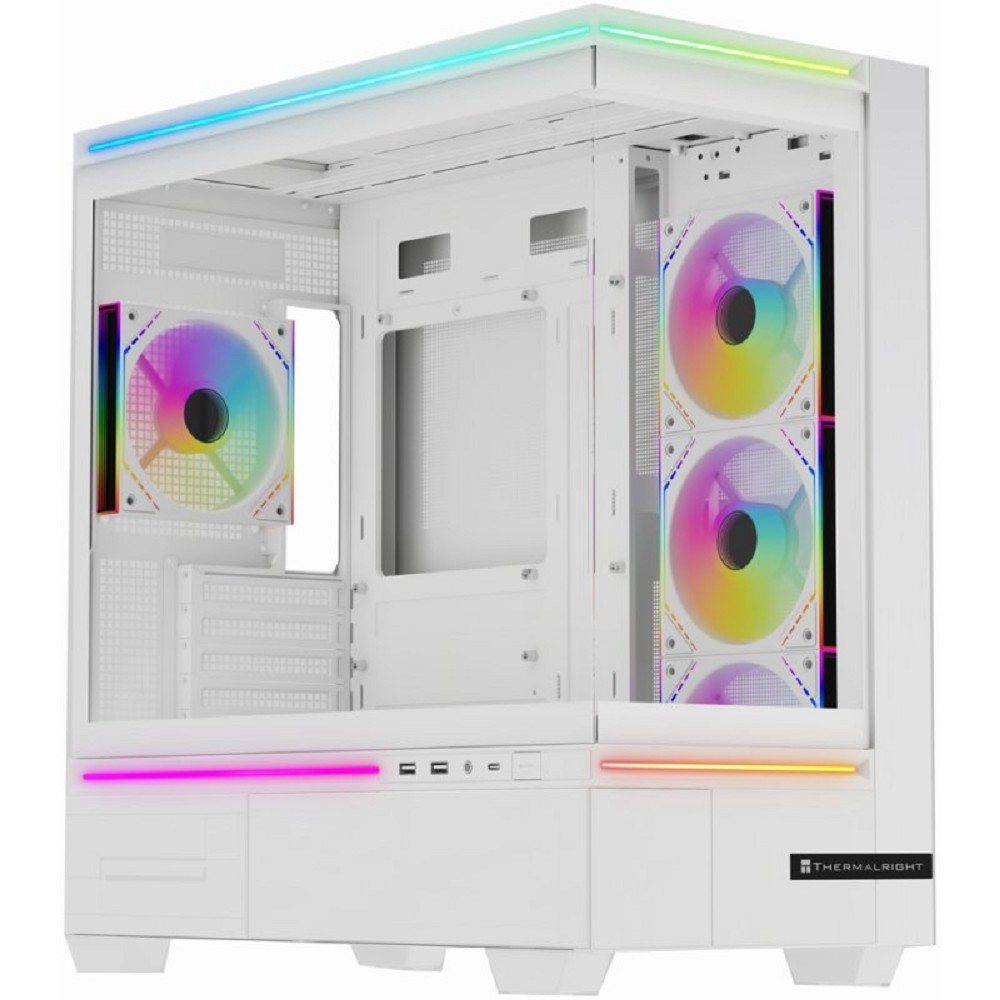 Thermalright Корпус M10 White FAN4-M / TG / 4x120mm ARGB PWM Fans / USB TYPE-C / mATX  / TRTLM10WF4M