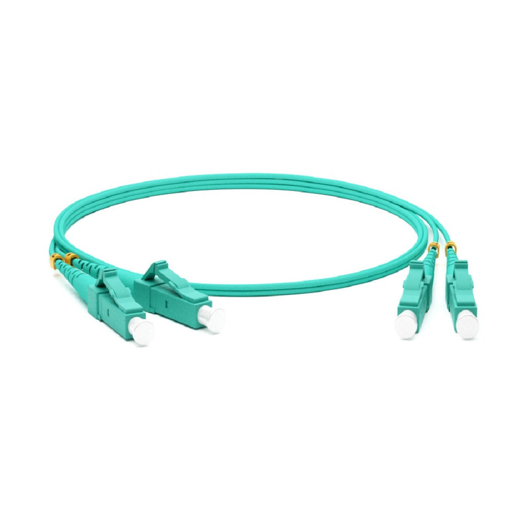 Hyperline FC-D2-503-LC/­PR-LC/­PR-H-20M-LSZH-AQ Патч-корд волоконно-оптический (шнур) MM 50/­125(OM3), LC-LC, duplex, 10G/­40G, LSZH, 20 м