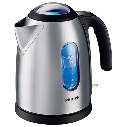 Чайник Philips HD4667 1.7л. 2400Вт серебристый/черный (нержавеющая сталь)