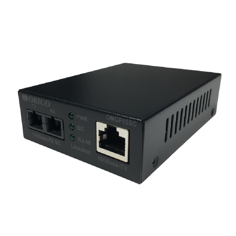 ORIGO OMCF15SC/A1A Медиаконвертер 100Base-TX / 100Base-FX (SC), 1310 нм, одномод, до 15 км