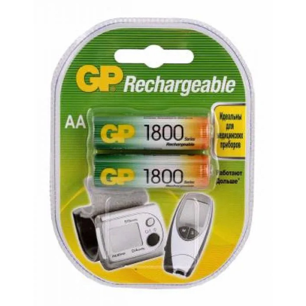 GP ReEnergy 180AAHC AA, емкость 1800 мАч (180AAHCRGY-2CRCB2)  (2 шт. в уп-ке) аккумулятор