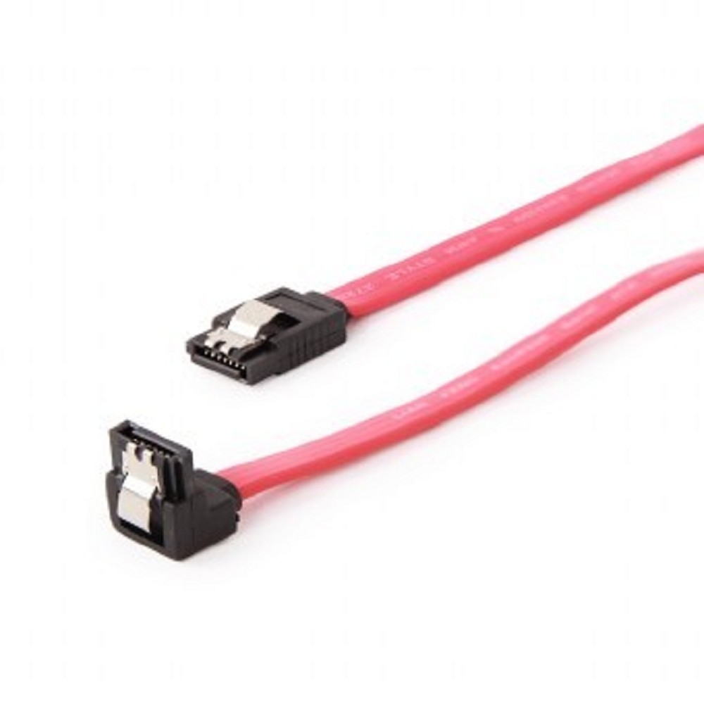 Cablexpert Кабель интерфейсный SATA, 80см, угловой разъем, 7pin/7pin, защелка (CC-SATAM-DATA90-0.8M)