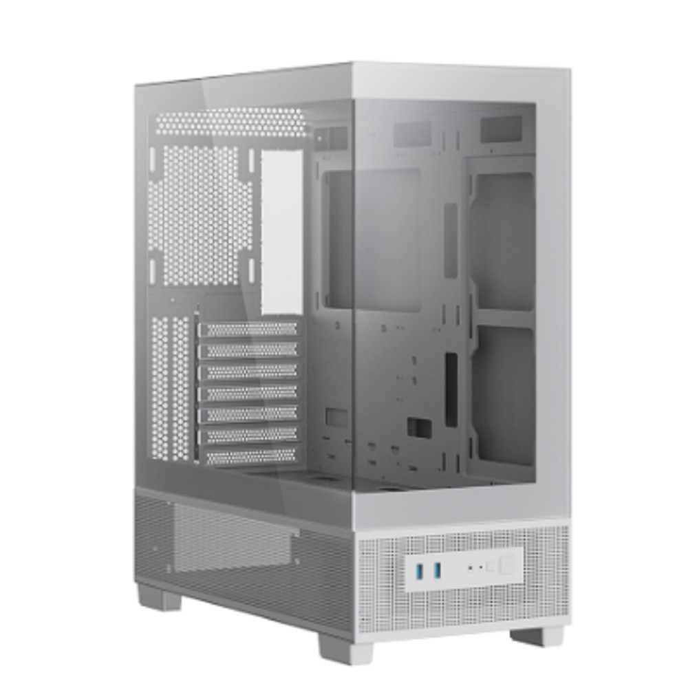 XASTRA Корпус Q500-0F White ATX/Aquarium/Screewless/no fans/ Q500-0F-WH