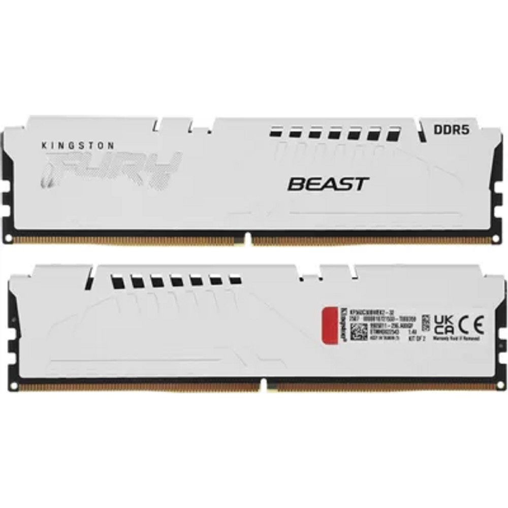 Kingston DDR5 DIMM 32GB 6000MT/s CL30 (Kit of 2) FURY Beast White EXPO (KF560C30BWEK2-32)