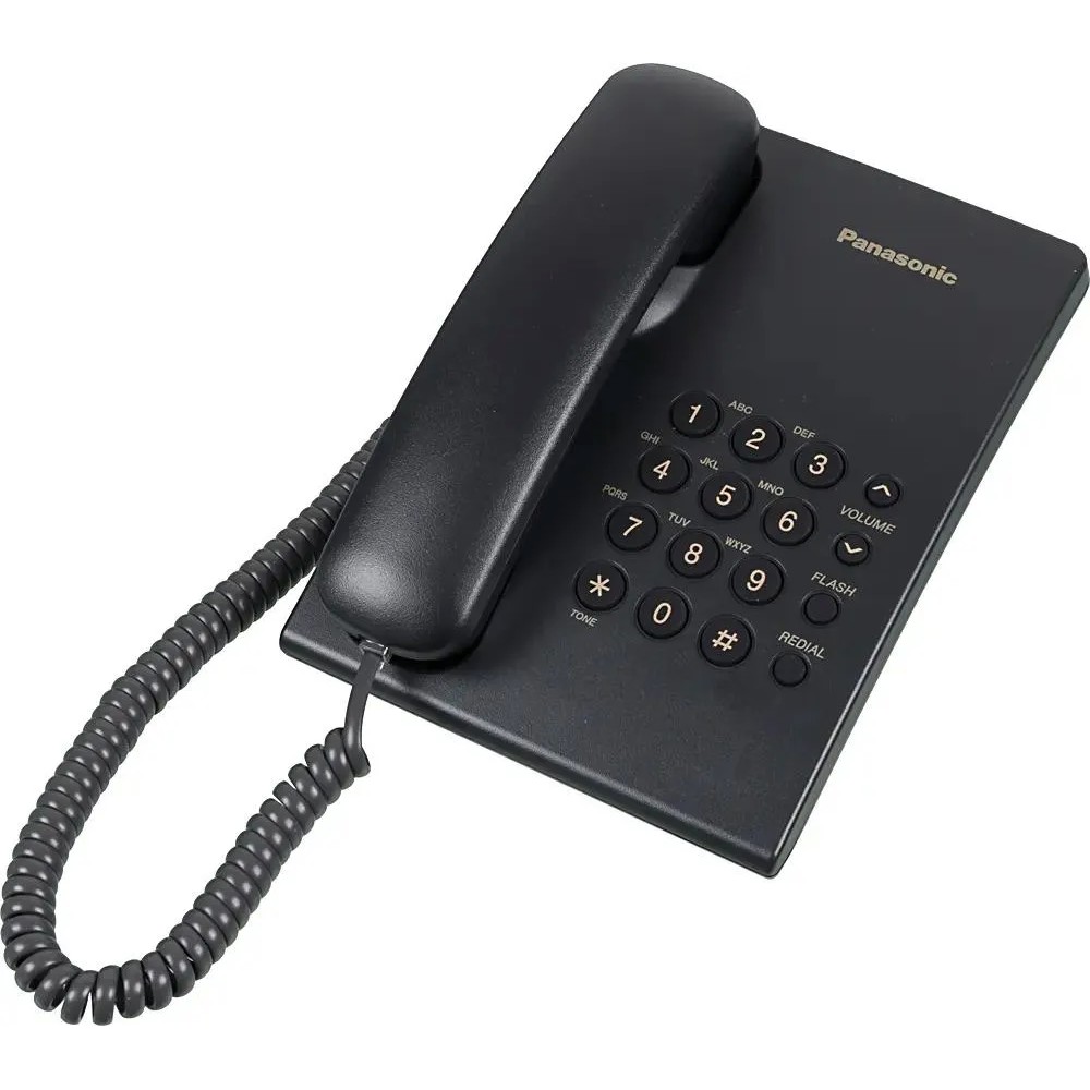 Panasonic KX-TS2350RUB (черный) {повтор номера, регул-ка громкости, кр.на стену}