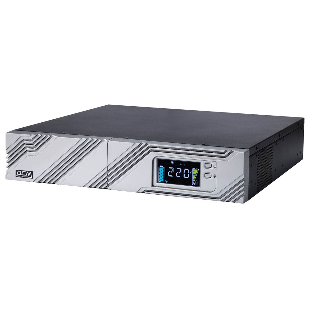 PowerCom Smart King RT SRT-2000A LCD ИБП {Line-Interactive, 2000VA / 1800W, Rack/Tower, IEC, Serial+USB, SmartSlot, подкл. доп. батарей} (1157682)