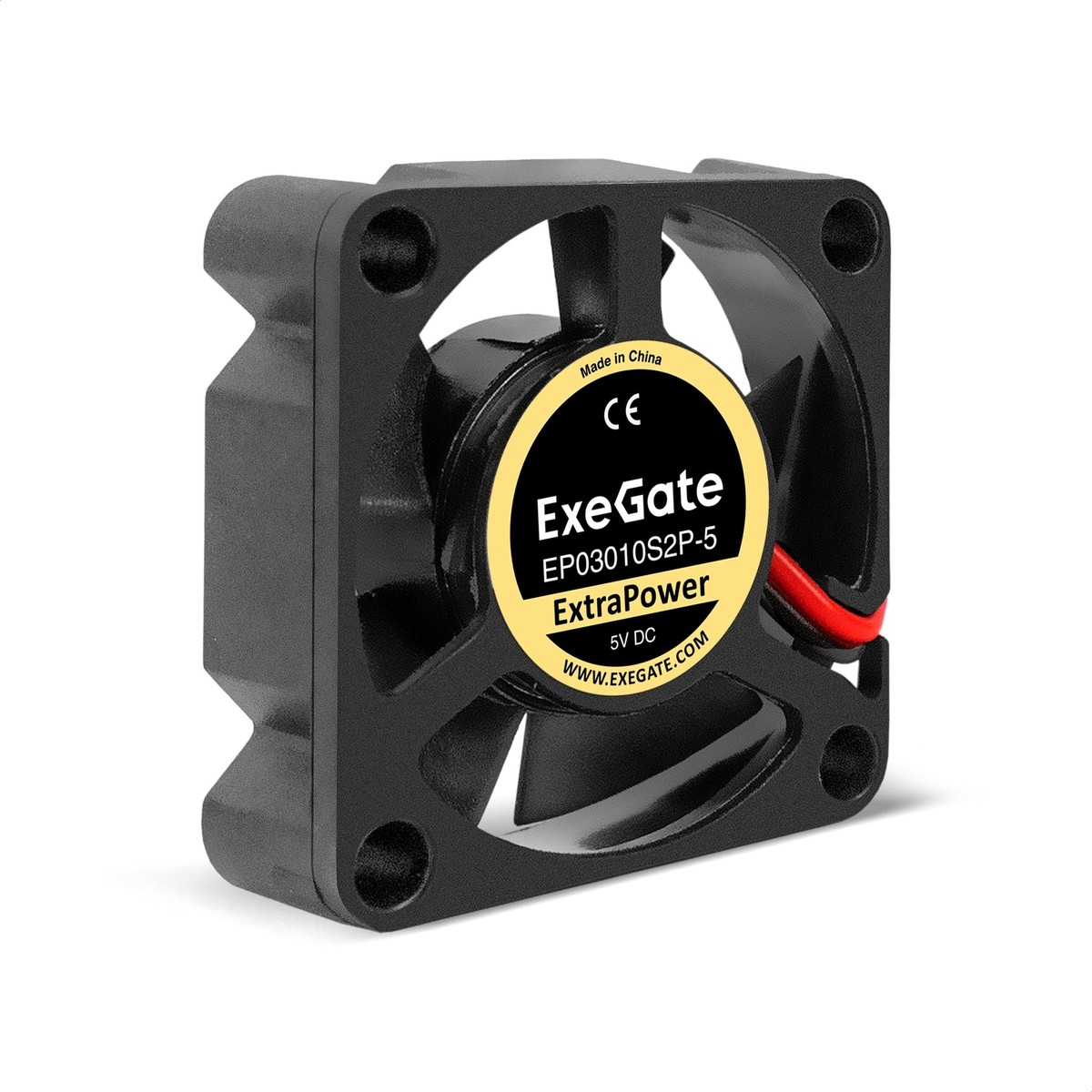 Exegate EX295191RUS Вентилятор 5В DC ExeGate ExtraPower EP03010S2P-5 (30x30x10 мм, Sleeve bearing (подшипник скольжения), 2pin, 12000RPM, 33dBA)
