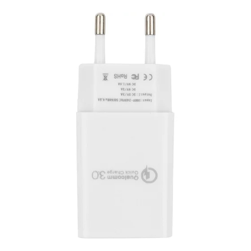 Cablexpert Адаптер питания, Qualcomm QC 3.0 , 100/220V - 1 USB порт 5/9/12V, белый (MP3A-PC-16)